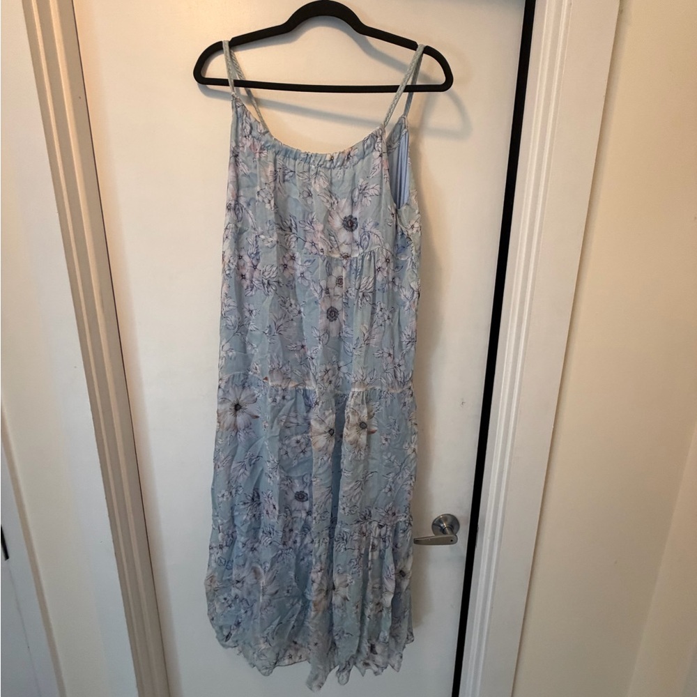 Sky Blue Floral Dress